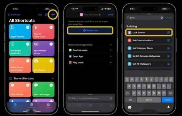 君山苹果14锁屏维修店分享iPhone14升级iOS16.4后如何创建锁屏快捷方式 